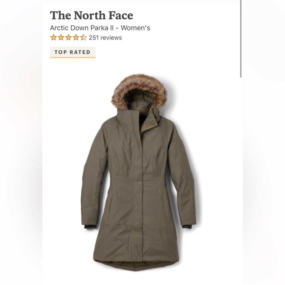 The north Face Arctic down parka II women’s jacket XS